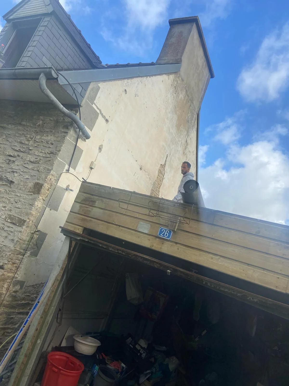 Préparation d’un pignon au-dessus d’un garage